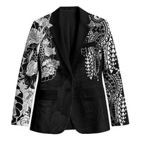 Japanese Irezumi and Hawaiian Polynesian Art Tattoo Blazer Black Color LT03 Unisex Black - Polynesian Pride