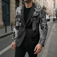 Japanese Irezumi and Hawaiian Polynesian Art Tattoo Blazer Black Color LT03 - Polynesian Pride
