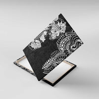 Japanese Irezumi and Hawaiian Polynesian Art Tattoo Canvas Wall Art Black Color LT03 With Frame Black - Polynesian Pride