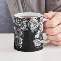 Japanese Irezumi and Hawaiian Polynesian Art Tattoo Ceramic Mug Black Color LT03 - Polynesian Pride
