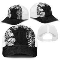 Japanese Irezumi and Hawaiian Polynesian Art Tattoo Mesh Trucker Cap Black Color - Polynesian Pride