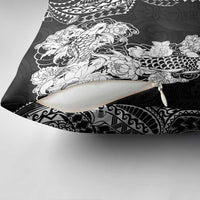 Japanese Irezumi and Hawaiian Polynesian Art Tattoo Pillow Cover Black Color - Polynesian Pride