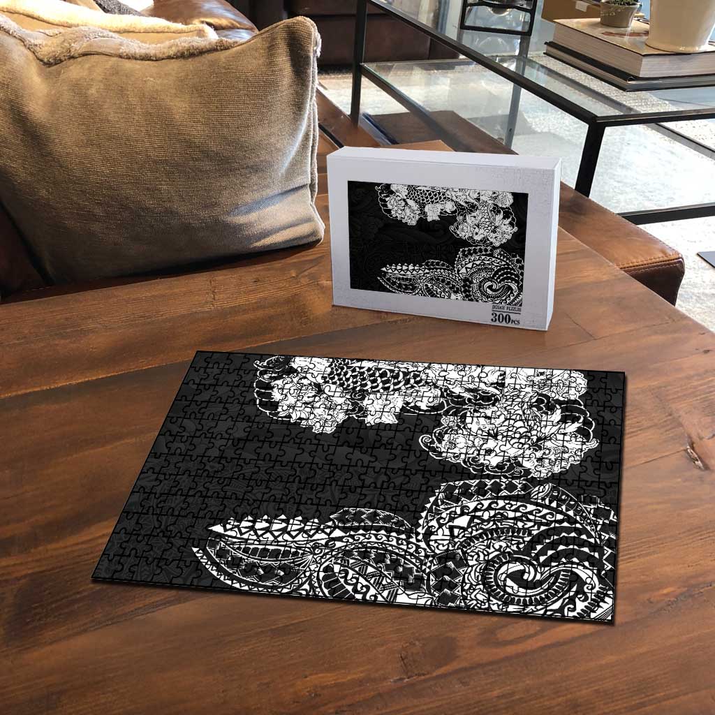 Japanese Irezumi and Hawaiian Polynesian Art Tattoo Puzzle Black Color LT03 - Polynesian Pride