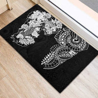 Japanese Irezumi and Hawaiian Polynesian Art Tattoo Rubber Doormat Black Color LT03 - Polynesian Pride