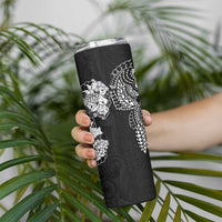 Japanese Irezumi and Hawaiian Polynesian Art Tattoo Skinny Tumbler Black Color - Polynesian Pride
