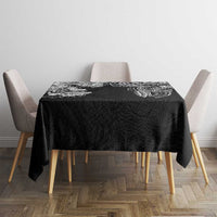 Japanese Irezumi and Hawaiian Polynesian Art Tattoo Tablecloth Black Color LT03 - Polynesian Pride