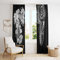 Japanese Irezumi and Hawaiian Polynesian Art Tattoo Window Curtain Black Color - Polynesian Pride