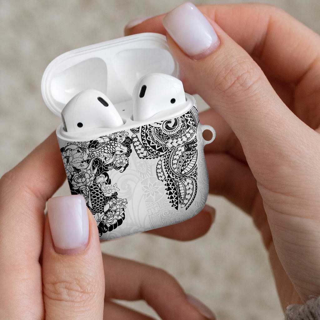 Japanese Irezumi and Hawaiian Polynesian Art Tattoo AirPods Case White Color LT03 - Polynesian Pride