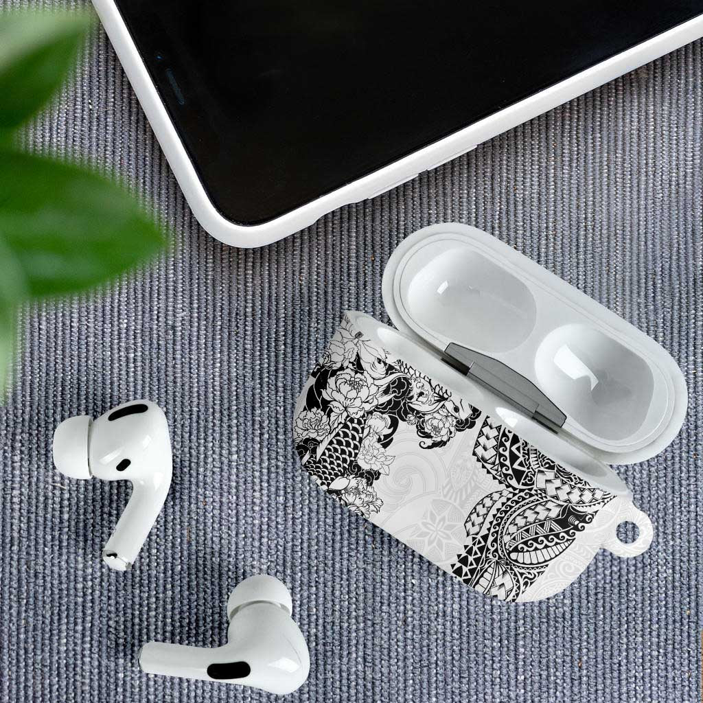 Japanese Irezumi and Hawaiian Polynesian Art Tattoo AirPods Case White Color LT03 - Polynesian Pride