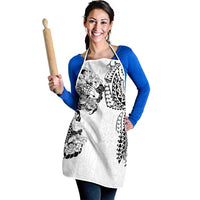 Japanese Irezumi and Hawaiian Polynesian Art Tattoo Apron White Color LT03 - Polynesian Pride