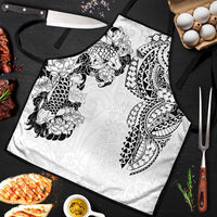 Japanese Irezumi and Hawaiian Polynesian Art Tattoo Apron White Color LT03 White - Polynesian Pride