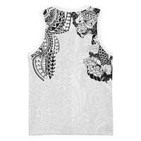 Japanese Irezumi and Hawaiian Polynesian Art Tattoo Basketball Jersey White Color LT03 - Polynesian Pride