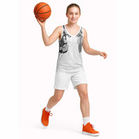 Japanese Irezumi and Hawaiian Polynesian Art Tattoo Basketball Jersey White Color LT03 - Polynesian Pride