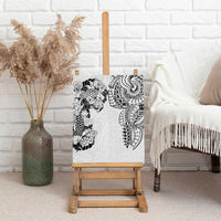 Japanese Irezumi and Hawaiian Polynesian Art Tattoo Canvas Wall Art White Color LT03 - Polynesian Pride