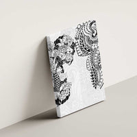 Japanese Irezumi and Hawaiian Polynesian Art Tattoo Canvas Wall Art White Color LT03 - Polynesian Pride