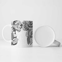 Japanese Irezumi and Hawaiian Polynesian Art Tattoo Ceramic Mug White Color LT03 - Polynesian Pride