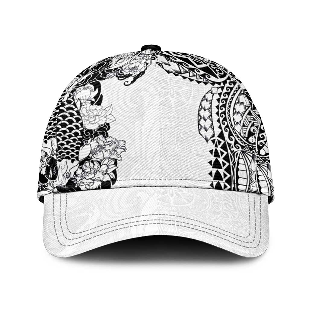 Japanese Irezumi and Hawaiian Polynesian Art Tattoo Classic Cap White Color - Polynesian Pride