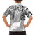 Japanese Irezumi and Hawaiian Polynesian Art Tattoo Family Matching Off The Shoulder Long Sleeve Dress and Hawaiian Shirt White Color - Polynesian Pride