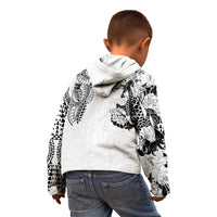 Japanese Irezumi and Hawaiian Polynesian Art Tattoo Kid Hoodie White Color - Polynesian Pride