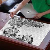 Japanese Irezumi and Hawaiian Polynesian Art Tattoo Puzzle White Color LT03 - Polynesian Pride