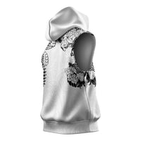 Japanese Irezumi and Hawaiian Polynesian Art Tattoo Sleeveless Hoodie White Color LT03 - Polynesian Pride