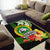 Hawaii Kaimuki High School Area Rug Tribal Kakau Pattern Mix Hibiscus Flower LT03 - Polynesian Pride