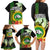 Hawaii Kaimuki High School Family Matching Long Sleeve Bodycon Dress and Hawaiian Shirt Tribal Kakau Pattern Mix Hibiscus Flower LT03 - Polynesian Pride