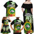 Hawaii Kaimuki High School Family Matching Off Shoulder Maxi Dress and Hawaiian Shirt Tribal Kakau Pattern Mix Hibiscus Flower LT03 - Polynesian Pride