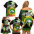 Hawaii Kaimuki High School Family Matching Off Shoulder Short Dress and Hawaiian Shirt Tribal Kakau Pattern Mix Hibiscus Flower LT03 - Polynesian Pride