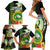 Hawaii Kaimuki High School Family Matching Short Sleeve Bodycon Dress and Hawaiian Shirt Tribal Kakau Pattern Mix Hibiscus Flower LT03 - Polynesian Pride