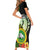 Hawaii Kaimuki High School Family Matching Short Sleeve Bodycon Dress and Hawaiian Shirt Tribal Kakau Pattern Mix Hibiscus Flower LT03 - Polynesian Pride