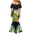 Hawaii Kaimuki High School Mermaid Dress Tribal Kakau Pattern Mix Hibiscus Flower LT03 - Polynesian Pride