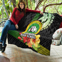 Hawaii Kaimuki High School Quilt Tribal Kakau Pattern Mix Hibiscus Flower LT03 - Polynesian Pride