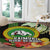 Hawaii Kaimuki High School Round Carpet Tribal Kakau Pattern Mix Hibiscus Flower LT03 - Polynesian Pride