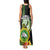 Hawaii Kaimuki High School Tank Maxi Dress Tribal Kakau Pattern Mix Hibiscus Flower LT03 - Polynesian Pride