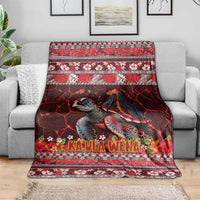 Hawaii KaUla Wena Volcano Turtle Blanket Lava and Tropical Plants Tribal Pattern LT03 - Polynesian Pride