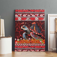 Hawaii KaUla Wena Volcano Turtle Canvas Wall Art Lava and Tropical Plants Tribal Pattern LT03 - Polynesian Pride