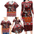 Hawaii KaʻUla Wena Volcano Turtle Family Matching Long Sleeve Bodycon Dress and Hawaiian Shirt Lava and Tropical Plants Tribal Pattern