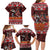 Hawaii KaʻUla Wena Volcano Turtle Family Matching Long Sleeve Bodycon Dress and Hawaiian Shirt Lava and Tropical Plants Tribal Pattern