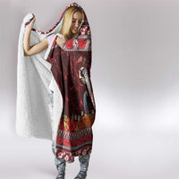 Hawaii KaUla Wena Volcano Turtle Hooded Blanket Lava and Tropical Plants Tribal Pattern LT03 - Polynesian Pride