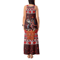 Hawaii KaUla Wena Volcano Turtle Tank Maxi Dress Lava and Tropical Plants Tribal Pattern LT03 - Polynesian Pride