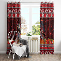 Hawaii KaUla Wena Volcano Turtle Window Curtain Lava and Tropical Plants Tribal Pattern LT03 - Polynesian Pride