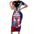 New Zealand Waitangi Family Matching Short Sleeve Bodycon Dress and Hawaiian Shirt Kia Ora Maori Koruru Tiki Mask LT03 Mom's Dress Red - Polynesian Pride