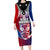 New Zealand Waitangi Long Sleeve Bodycon Dress Kia Ora Maori Koruru Tiki Mask LT03 Long Dress Red - Polynesian Pride