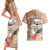 Northern Mariana Islands Hafa Adai Latte Stone Couples Matching Short Sleeve Bodycon Dress and Hawaiian Shirt Peach Fuzz Color LT03 - Polynesian Pride