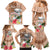 Northern Mariana Islands Hafa Adai Latte Stone Family Matching Mermaid Dress and Hawaiian Shirt Peach Fuzz Color LT03 - Polynesian Pride