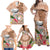 Northern Mariana Islands Hafa Adai Latte Stone Family Matching Off Shoulder Maxi Dress and Hawaiian Shirt Peach Fuzz Color LT03 - Polynesian Pride