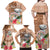 Northern Mariana Islands Hafa Adai Latte Stone Family Matching Off Shoulder Maxi Dress and Hawaiian Shirt Peach Fuzz Color LT03 - Polynesian Pride