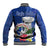 Northern Mariana Islands Hafa Adai Latte Stone Baseball Jacket Blue Color LT03 - Polynesian Pride