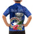 Northern Mariana Islands Hafa Adai Latte Stone Family Matching Mermaid Dress and Hawaiian Shirt Blue Color LT03 - Polynesian Pride